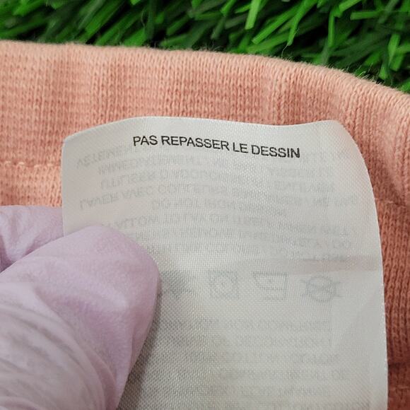 NIKE Swoosh Gym Shorts Women M/L Pink Peach Embroidered Logo - Picture 5 of 16